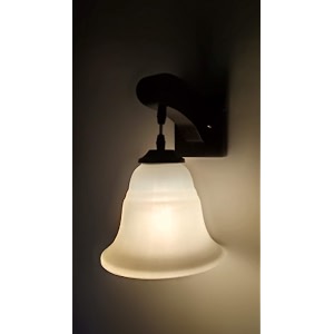 arus wooden and glass white shade downlight fancy wall light for home white  pack of 1