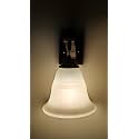 Arus Wooden and Glass White Shade Downlight Fancy Wall Light for Home (White ; Pack of 2)