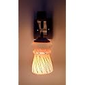 Arus Wooden and Glass White Zig-Zag Line Pattern Yellow Shade Downlight Wall Lamp for Home (Yellow ; Pack of 2)