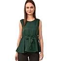 Women39s Sleeveless Peplum Top with Waist Tie
