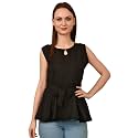 Women39s Sleeveless Peplum Top with Waist Tie