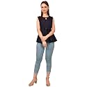 Women39s Sleeveless Peplum Top with Waist Tie