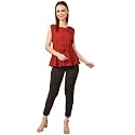 Women39s Sleeveless Peplum Top with Waist Tie