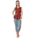 Women39s Sleeveless Peplum Top with Waist Tie