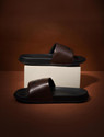 ARVAN Men Slides (Brown, Black, 8)