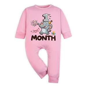 ARVESA 1 Month Baby Milestone Jumpsuit for