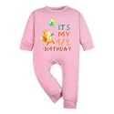 ARVESA Half Birthday Baby Milestone Jumpsuit for Baby Boy and Baby Girl Cotton 0–12 Months Design No 277 - Half Birthday