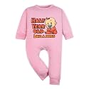ARVESA Half Birthday Baby Milestone Jumpsuit for Baby Boy and Baby Girl Cotton 0–12 Months Design No 1358 - Half Birthday