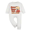 ARVESA Half Birthday Baby Milestone Jumpsuit for Baby Boy and Baby Girl Cotton 0–12 Months Design No 1358 - Half Birthday