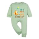 ARVESA Half Birthday Baby Milestone Jumpsuit for Baby Boy and Baby Girl Cotton 0–12 Months Design No 277 - Half Birthday