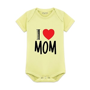 arvesa baby romper mom theme for baby boy and baby girl cotton 012 months design no 178 - i love mom