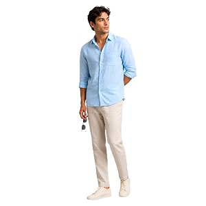 Arvest Mens Solid Linen Casual Shirt