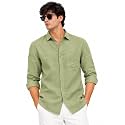 Arvest Men39s Solid Linen Casual Shirt 