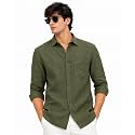 Arvest Men39s Solid Linen Casual Shirt 