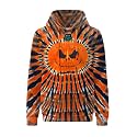 Arvilhill Men's Halloween Pumpkin Hoodies Skeleton Sweatshirts with Pocket
