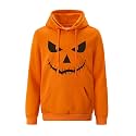 Arvilhill Men's Halloween Pumpkin Hoodies Skeleton Sweatshirts with Pocket
