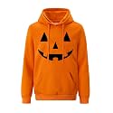 Arvilhill Men's Halloween Pumpkin Hoodies Skeleton Sweatshirts with Pocket