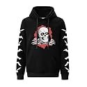 Arvilhill Men's Halloween Pumpkin Hoodies Skeleton Sweatshirts with Pocket