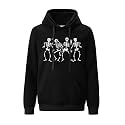 Arvilhill Men's Halloween Pumpkin Hoodies Skeleton Sweatshirts with Pocket