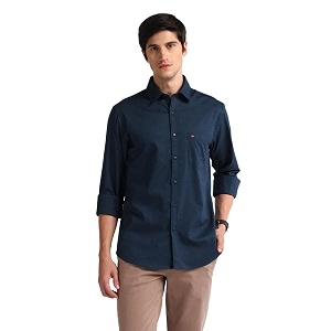 Arvind Geometric Patterned Slim Fit Shirt