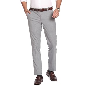 Arvind Smart Waist Heathered Formal Trousers