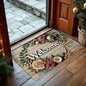 Arviz Welcome Door Mat with Elegant Floral