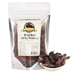aryaman dried beef jerky tenders 350 g adult dog treats all natural high protein no artificial flavors and no preservatives 100 made in india