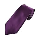 ARYANSH SHOPPE Men's Solid Color Satin Microfiber Tie, Regular and Skinny Width for Office, Interview, Wedding Formal Dress