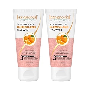 aryanveda blemish end face wash for pigmentation amp age spot lightening with niacinamide  for men amp women  pack of 2 2 x 60ml