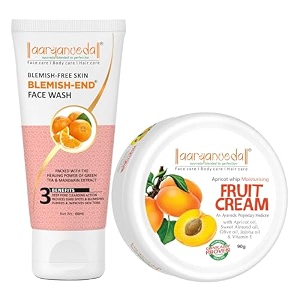 aryanveda blemishend face wash 60ml and apricot whip moisturizing cream 90gm