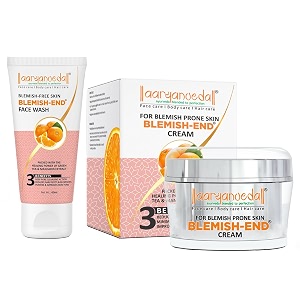 aryanveda blemishend face wash 100ml and blemishend unisex anti blemish and pigmentation face cream for anti-ageing 50gm