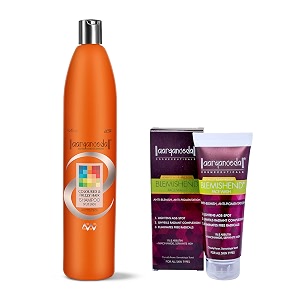 aryanveda blemishend face wash 60ml and coloured amp frizzy hair color protect shampoo 1000ml