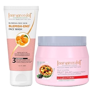 aryanveda blemishend face wash 60ml and fruit salad face massage cream 400gm