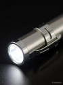 Aryshaa Superior Mini Flash Light Torches Stainless Steel LED Flashlight Round Moon Shape with Keychain Pen for Camping,Doctors,Dentist, Moon Light Torch