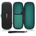 ASA TECHMED Protective Stethoscope Carrying Case with Double Mesh Storage (Black-Turquoise)