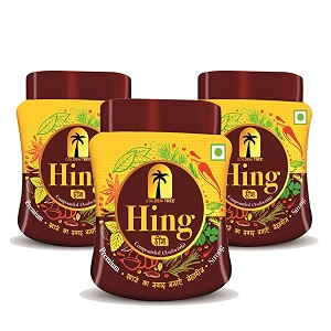 asafoetida hing jar 50gram - strongest compounded pure granulated hing pack of 3