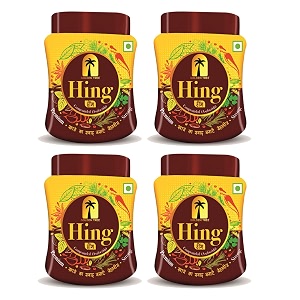 asafoetida hing jar 50gram - strongest compounded pure granulated hing pack of 4