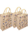 Asbah YOGA PRINT JUTE SHOPING HAND BAG