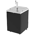 ADDC-23 Single-Tap Direct Draw Beer Cooler Dispenser, Stainless Steel Top, Black Vinyl Exterior, 115v