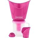 Asbob 3 in 1 steamer for cold and cough, vaporizer steamer for cough,cold and facial, steam inhaler & vapourisers for adults - Pink