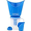Asbob 3 in 1 steamer for cold and cough, vaporizer steamer for cough,cold and facial, steam inhaler &amp; vapourisers for adults - Blue 1.15 Meter