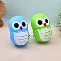 ascension Pack of 4 Cute Owl Shape LED Night Lamp with Switch Plug-in Wall Night Light Warm Soft Glow Decorative Light for Bedroom Hallway Kids Room Kids Birthday Party Return Gifts Item Random Color
