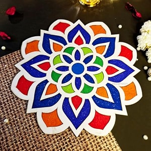 ascension portable rangoli stencils 112inches for diwali dcor home decoration diy craft reusable templates for floor table just fill with rangoli atta rangoli mats for decoration design 6