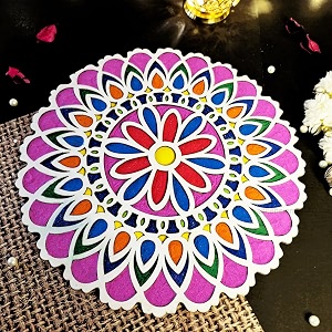 ascension portable rangoli stencils 115inches for diwali dcor home decoration diy craft reusable templates for floor table just fill with rangoli atta rangoli mats for decoration design 3