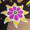 Ascension Portable Rangoli Stencils (11.6inches) for Diwali Décor Home Decoration DIY Craft Reusable Templates for Floor Table Just Fill with Rangoli Atta Rangoli Mats for Decoration (Design 2)