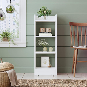 ascom 3-tier modern multipurpose bookshelf  storage organizer for home office  more engineered wood open book shelf finish color - frosty white diydo-it-yourself
