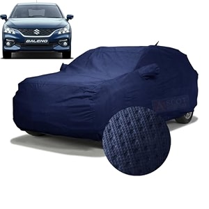 ascot car cover for maruti suzuki baleno car body cover waterproof 3 layers custom-fit all weather heat resistant uv proof for indoor amp outdoor use baleno alpha automatic tiebond blue