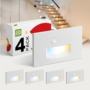 ASD LED Step Light 4-Pack Motion