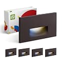 ASD LED Step Light 4-Pack | Stair Riser, Deck, Hallway | Oil-Rubbed Bronze