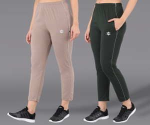 asdf solid women beige green track pants
